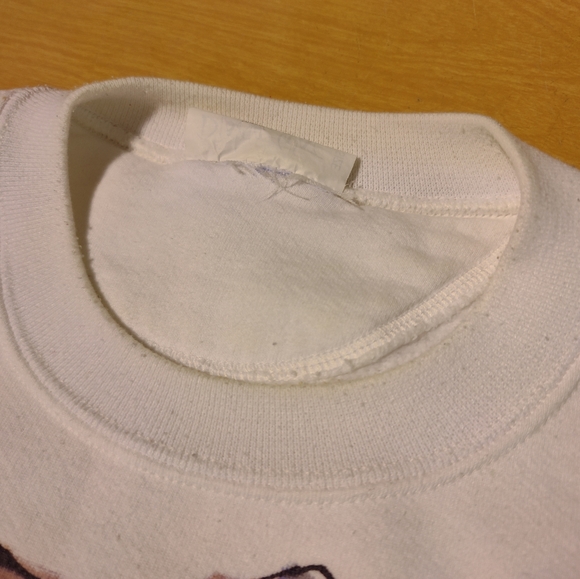 Vintage 90s Diane Wat Hand Painted Sweatshirt Sant - Picture 9 of 9